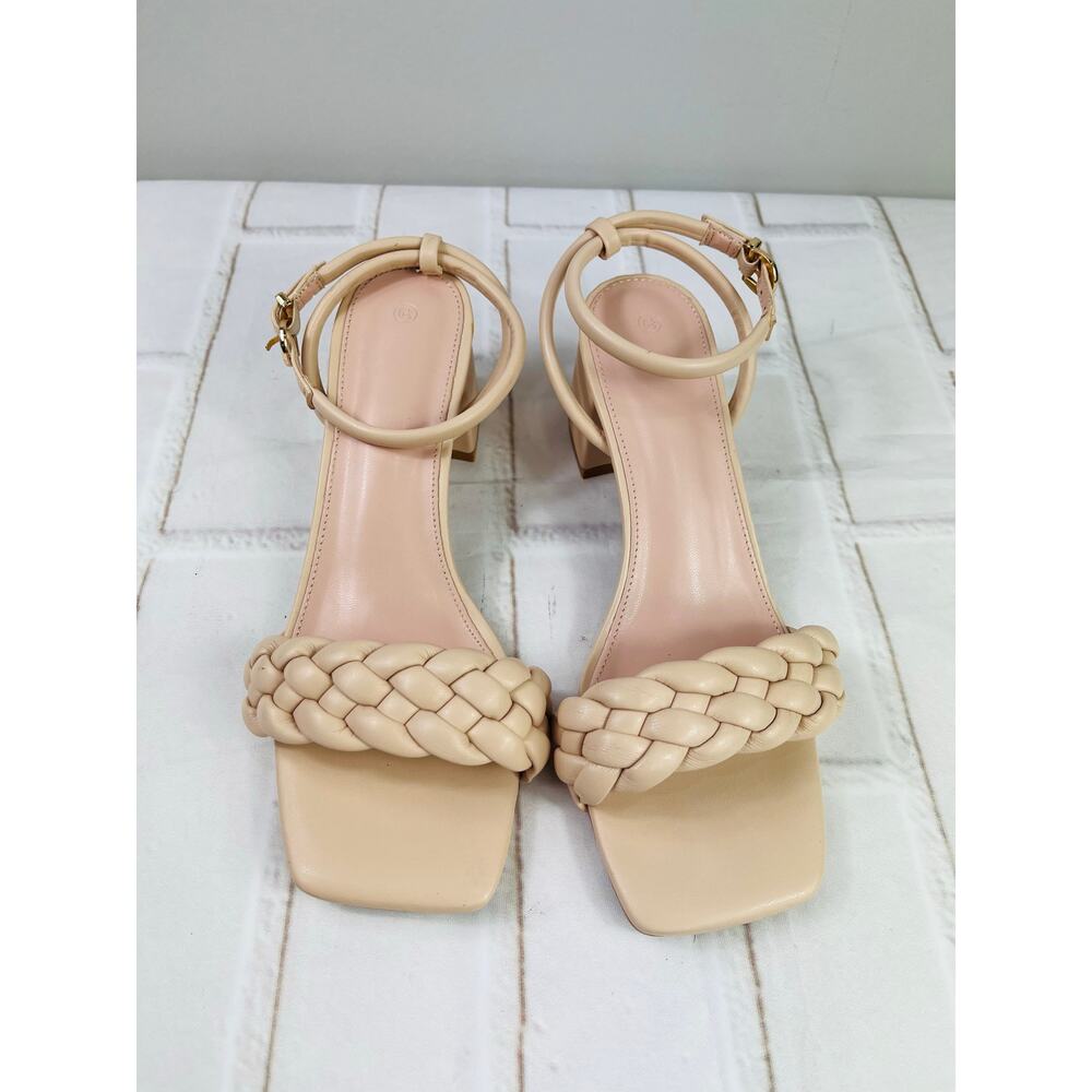 New cream braided strappy sandals size 6.5 - Picture 9 of 9